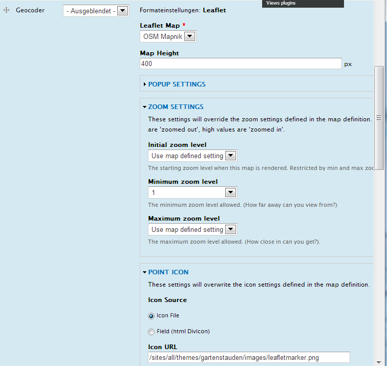Geographische Karten einbinden mit Drupal und Leaflet