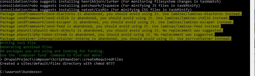 Drupal Composer install