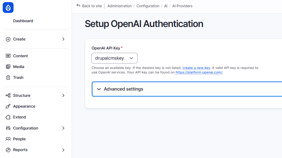 Setup OpenAI Authentication
