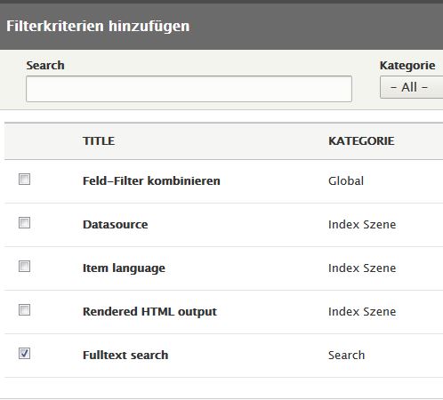 Filter Full Text bei View vom Typ Search Index