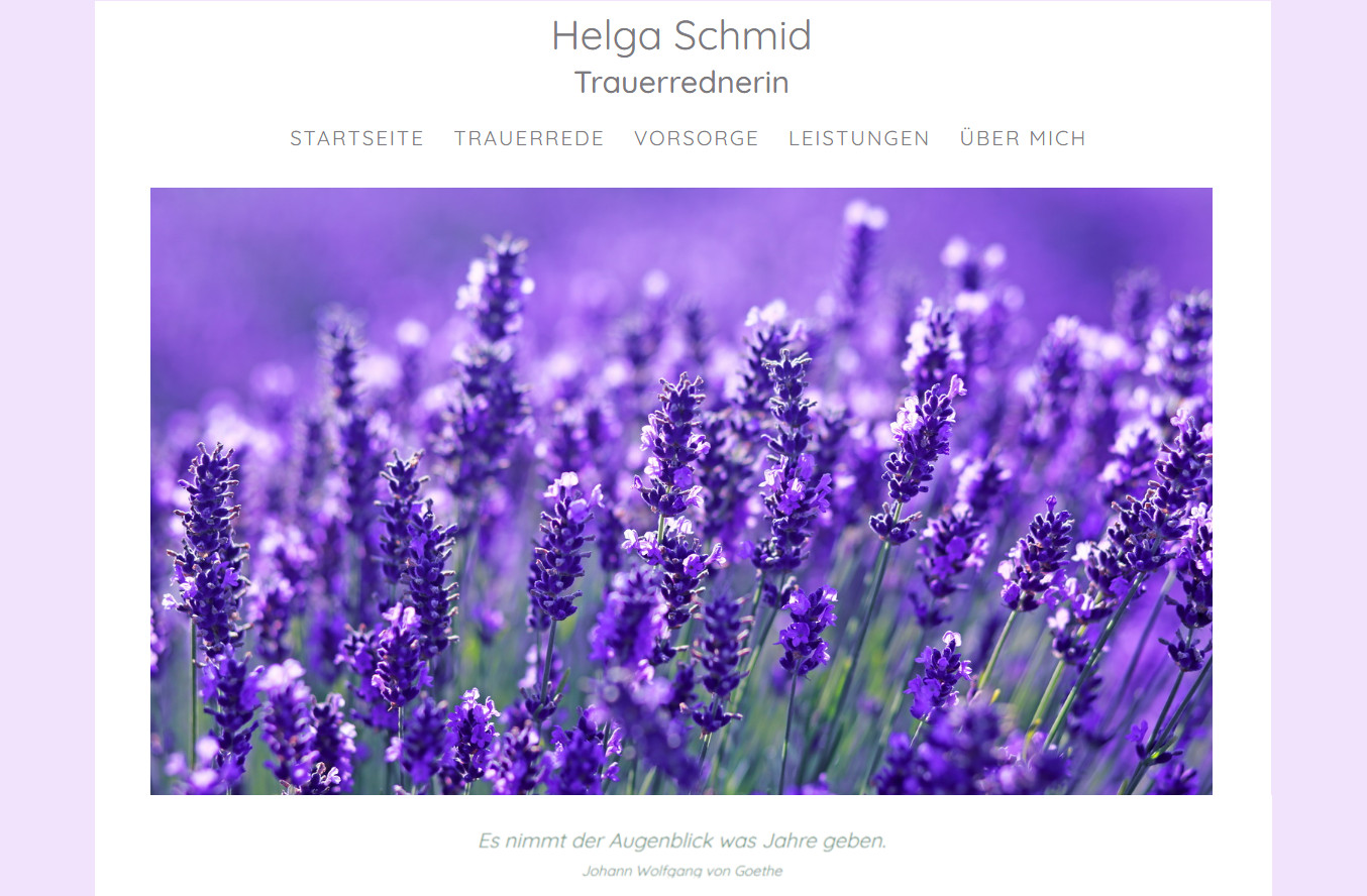Trauerrednerin Helga Schmid