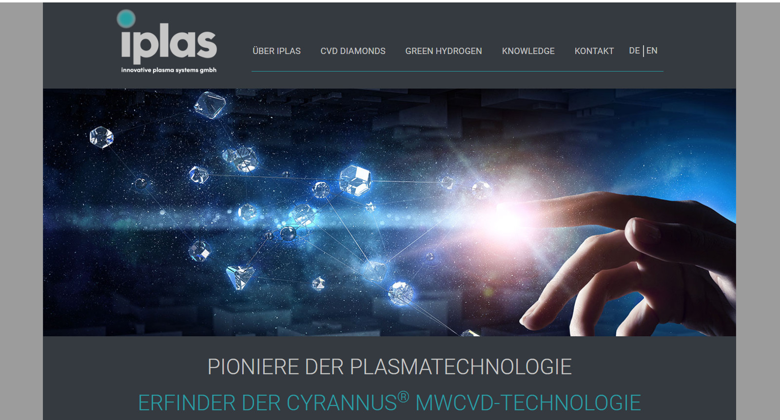 Relaunch unter Drupal 9 Iplas PIONIERE DER PLASMATECHNOLOGIE