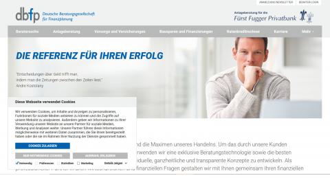 dbfp Deutsche Beratungsgesellschaft für Finanzplanung - Webseite unter Drupal 9